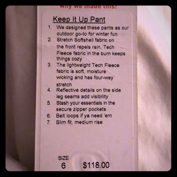 Lululemon Keep It Up Pant RARE 6 Black Softshell - Picture 12 of 13